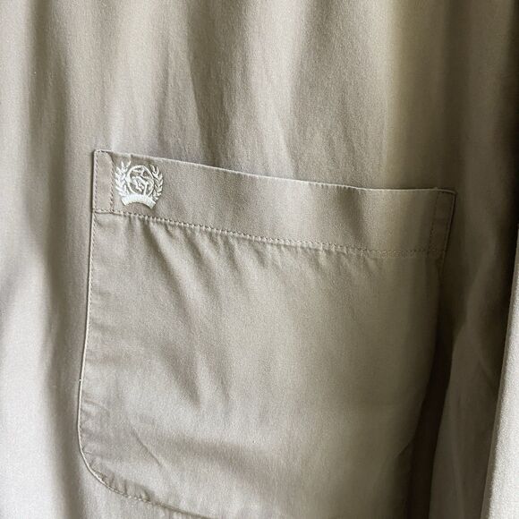 Cinch Shirt Mens Medium Tan Long Sleeve Button Down Western Cowboy Casual - Picture 3 of 6
